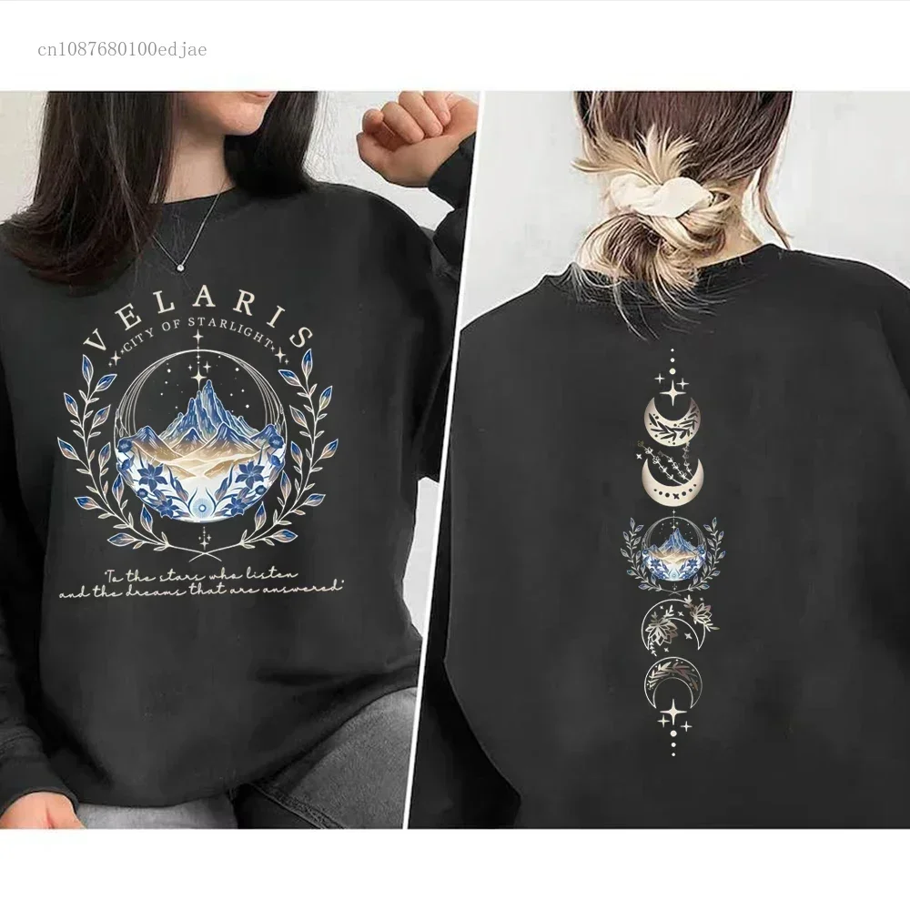 Hoodie Velaris ACOTAR Sweatshirt Velaris City of Starlight Front and Back Print SJM Hoodie Night Court Sarah J Mass Crewneck Swe