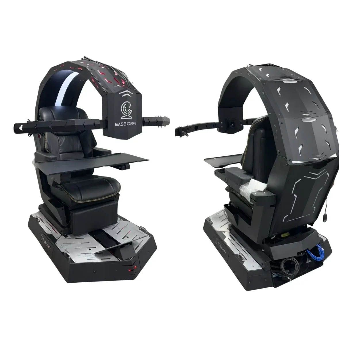 Top Sale Easecomfy R1 Chair Cockpit Recline Workstation Cockpit For 3 Screens Adjustable With Massage