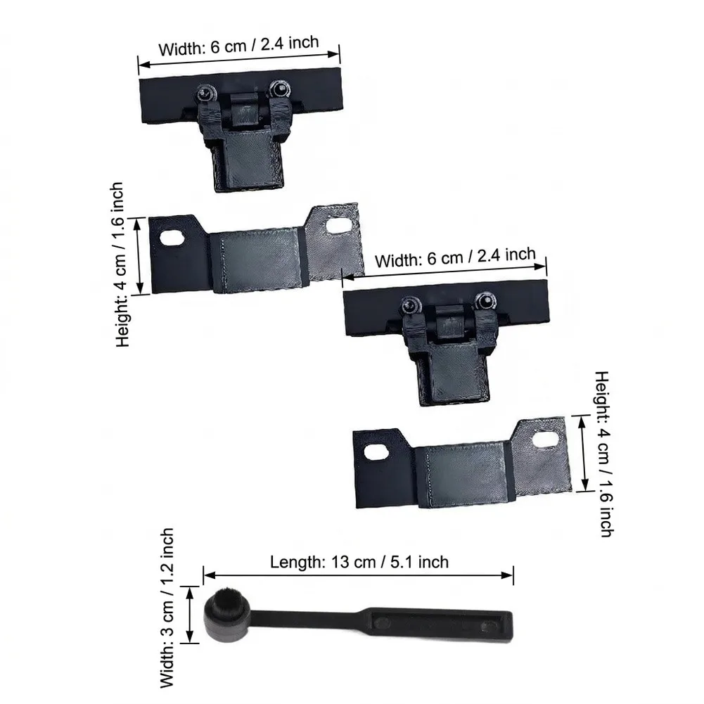 Replacement Dust Cover Hinges Record Player Lid Parts With Brush For Versatile Compatibility For Rega P1/P2/P3 Turntables