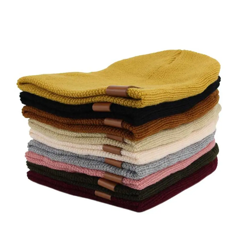 Gorros casuales de 7 colores para niños, gorros de punto, gorros más cálidos, gorros de otoño e invierno, nuevo