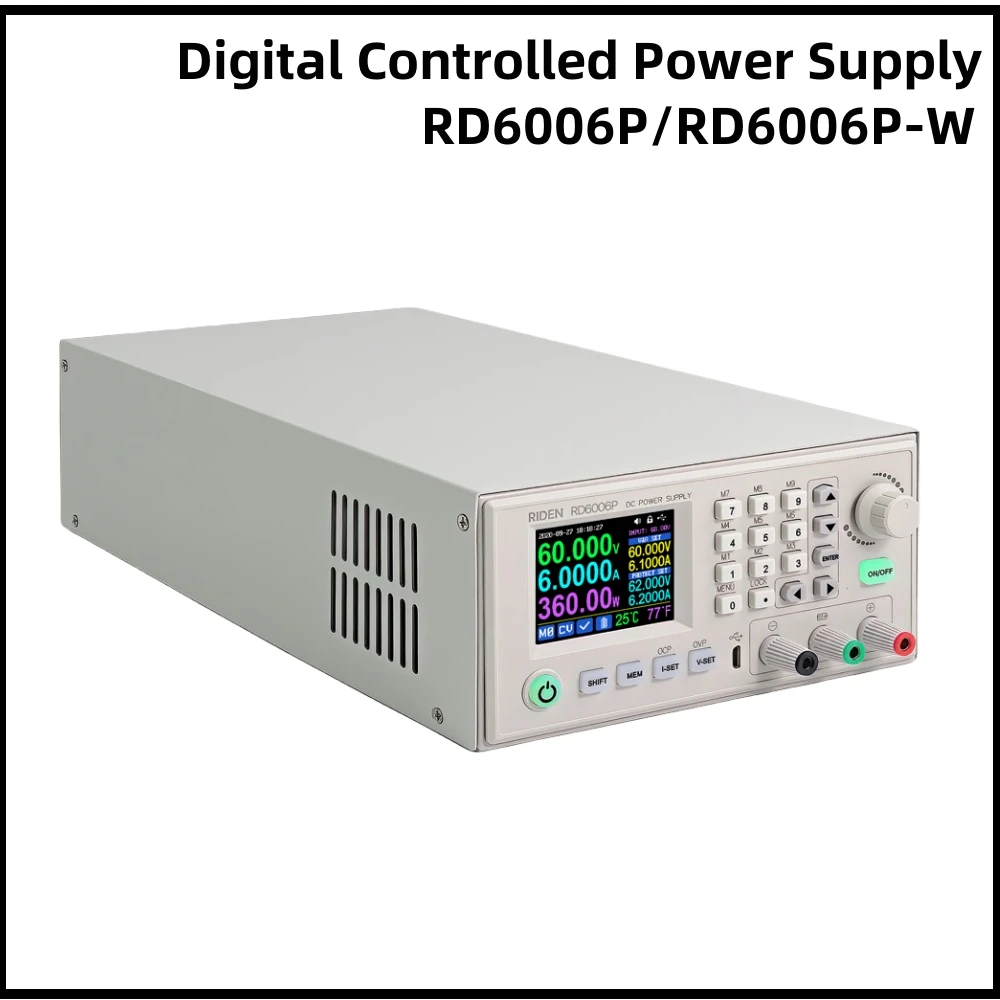 RD6006P RD6006PW USB Assembled Set Digital Control AC To DC Adjustable Voltage Current Lab Bench Power Supply Module 60V 6A