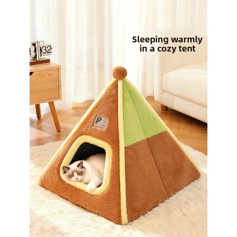 Cat litter winter thickened closed security tent litter winter warm cat house medium and small dog kennel