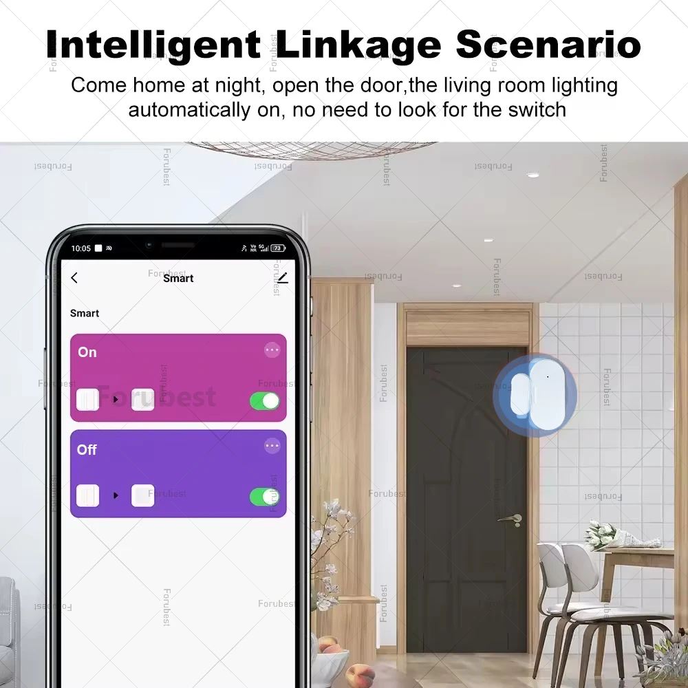 Zigbee Door Sensor Window Contact Open Close Detector With Luminosity/Vibration Detection APP Control For Alexa Google Home Z2M