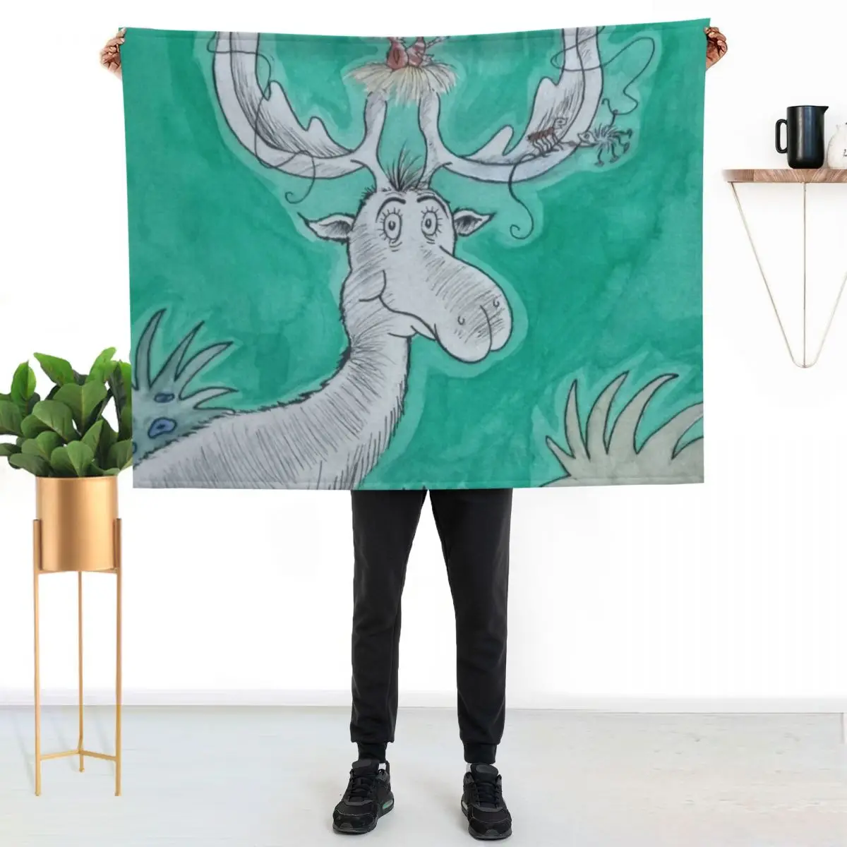 Thidwick The Kind Hearted Moose Throw Blanket Comforter Extra Large Throw Flannels For Baby Blankets
