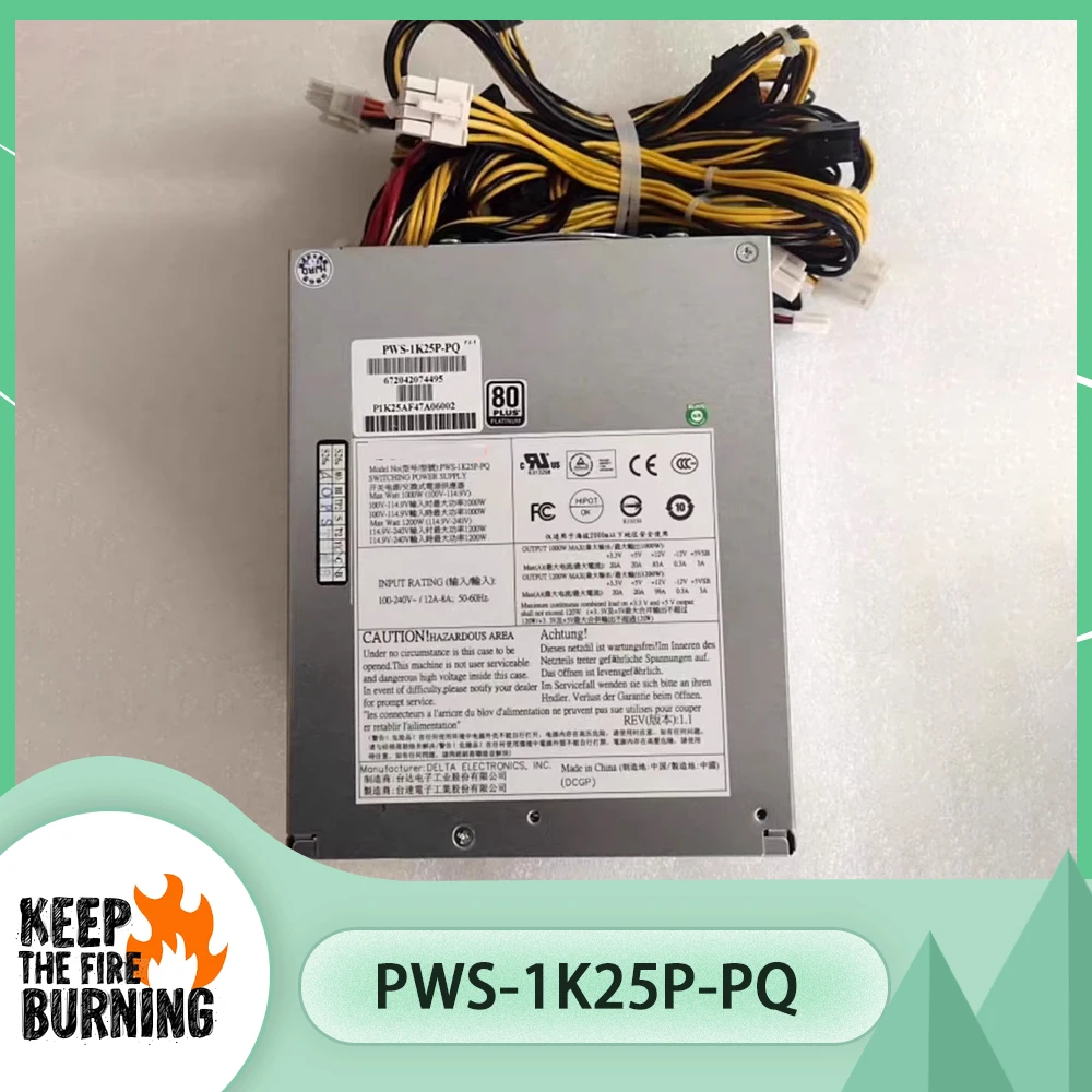 

PWS-1K25P-PQ For Supermicro Works-tation Power Supply Medical Power Supply 1200W