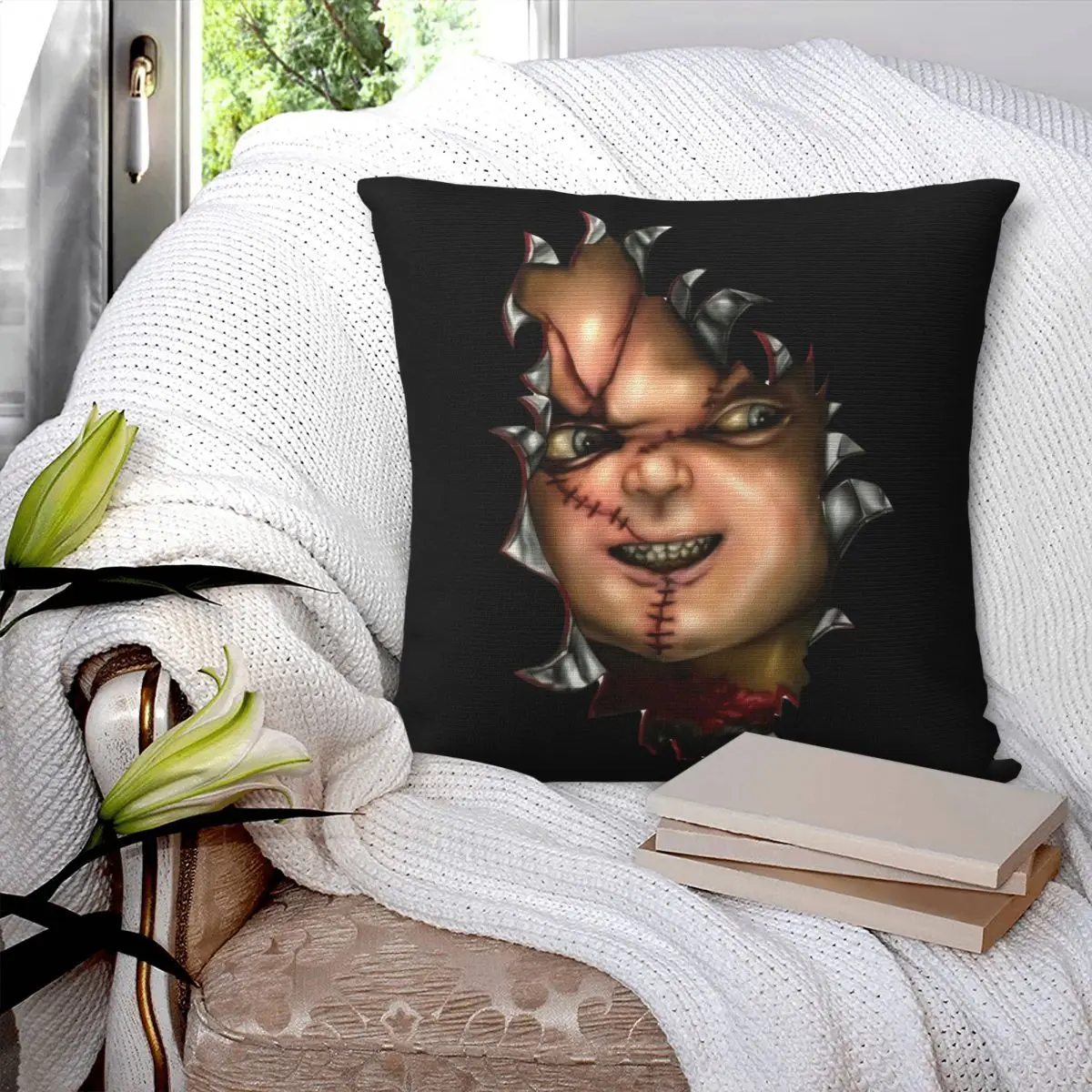 Mens Chucky Pop Out Childs Play Pillowcase Cushion Summer Living Room Cushion Cover Pillow Decoration Home Customizable