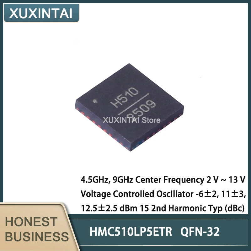 5Pcs/Lot  New Original   HMC510LP5ETR HMC510  4.5GHz, 9GHz Center Frequency 2 V ~ 13 V Voltage Controlled Oscillator  VFQFN-32