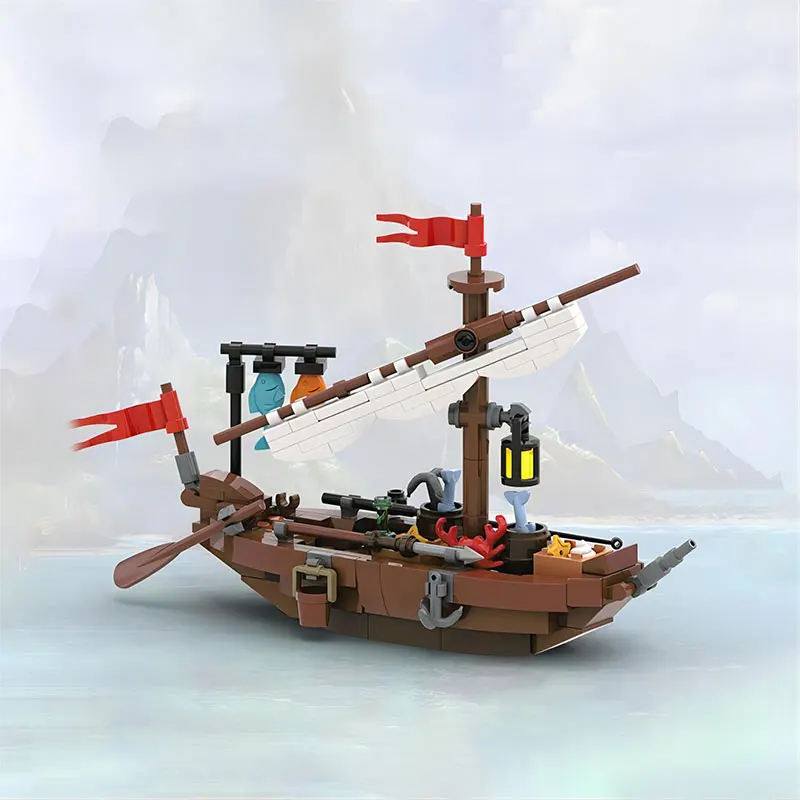 

MOC traffic Series Medieval pirate ships Puzzle Block Toy Small Particle Splicing Set Holiday Birthday Gift