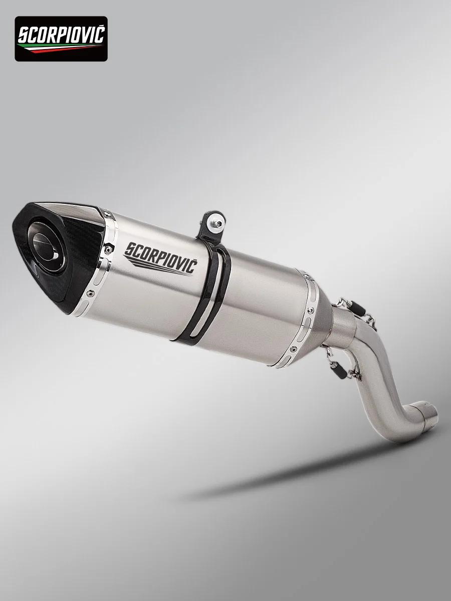 Geschikt voor CF MOTO 700MT 700 motorfiets uitlaatpijp modificatie roestvrijstalen uitlaat compleet systeem set uitlaat - afbeelding 2