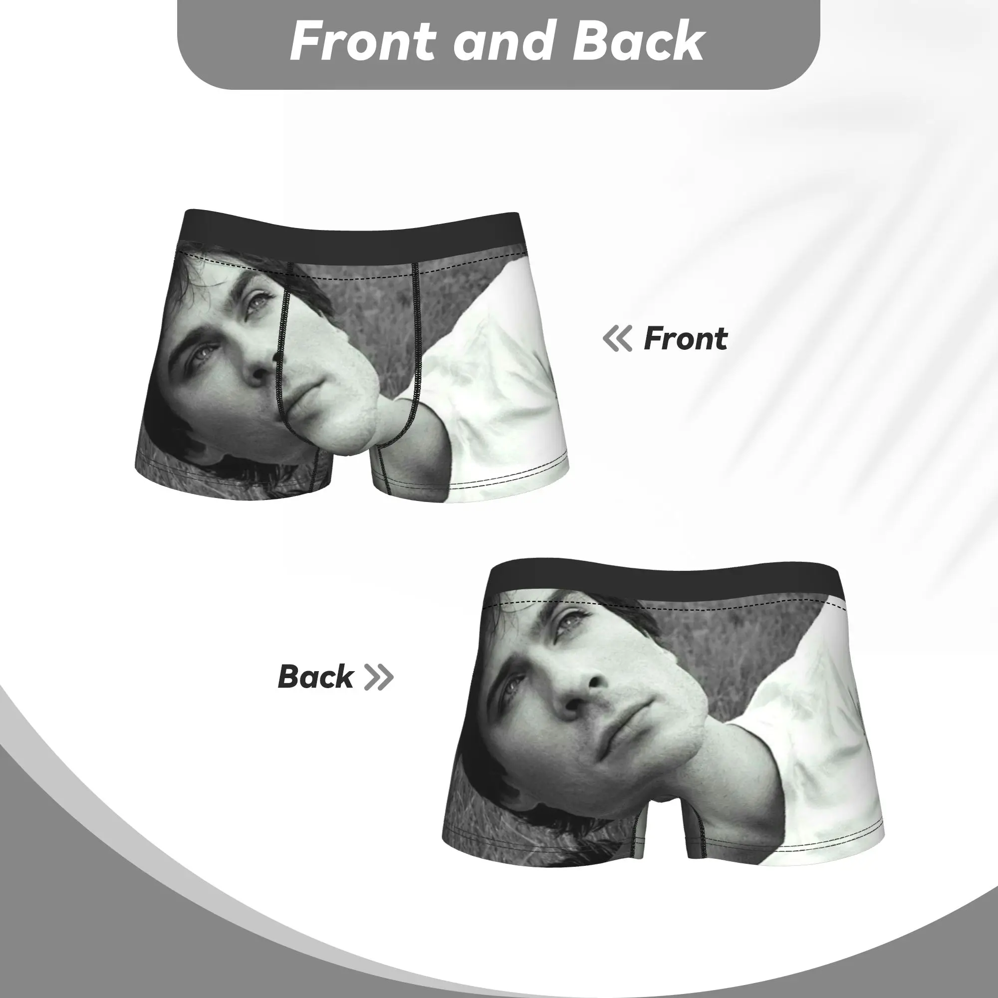 Homens Damon Salvatore Boxers FunGift Cuecas Boxer