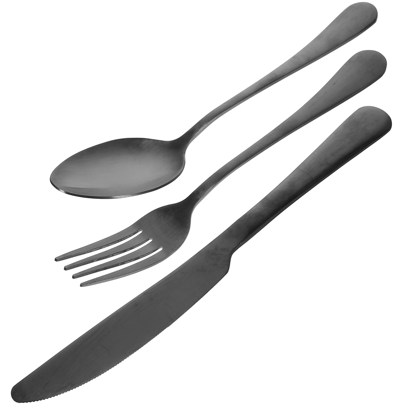 

Stainless Steel Cutlery Set Spoon Reusable Camping Fork Travel Serving Utensils