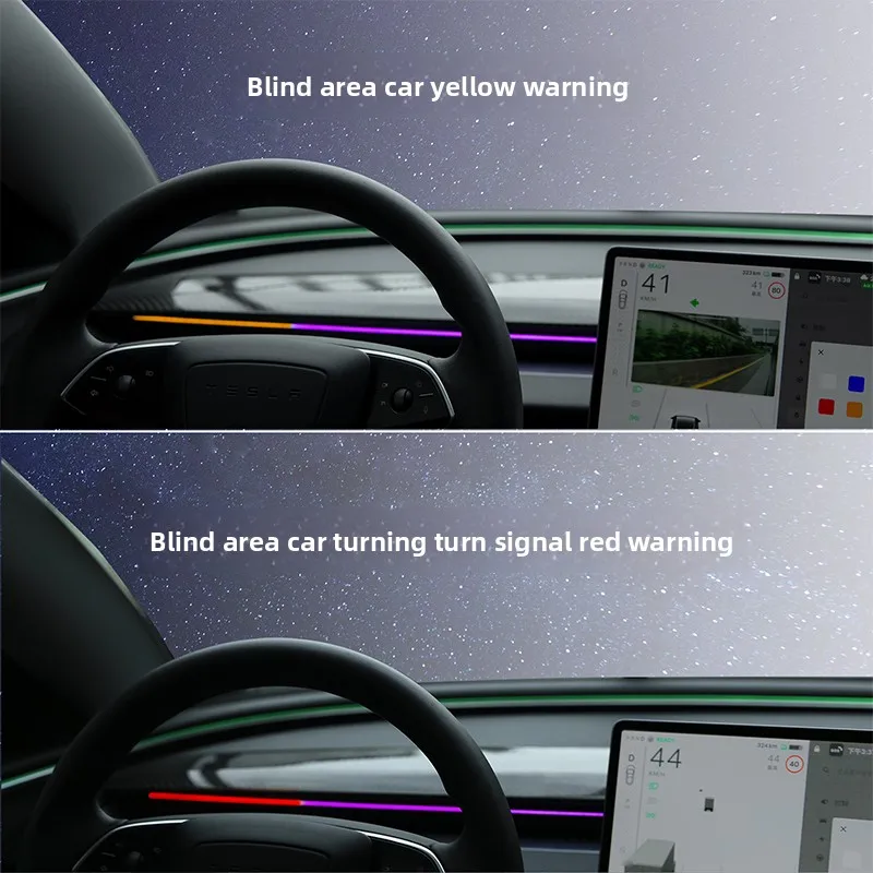 Sistem Lampu Ambient Ventilasi Udara Pintar Sistem Pemantau Titik Buta BSD untuk Tesla New Y Juniper Model 3 Highland Model 3 Y 2021+
