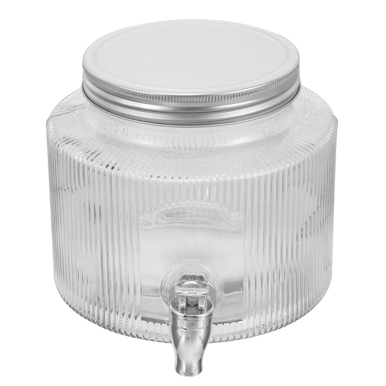 Glass Beverage Dispenser Jar 2.8L Glass Jar with Tap Drink Dispenser Storage Container for Iced Tea Lemonade Cocktails