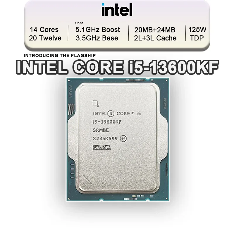 Intel Core i5-13600KF CPU processor i5 13600KF LGA 1700 New but without cooler