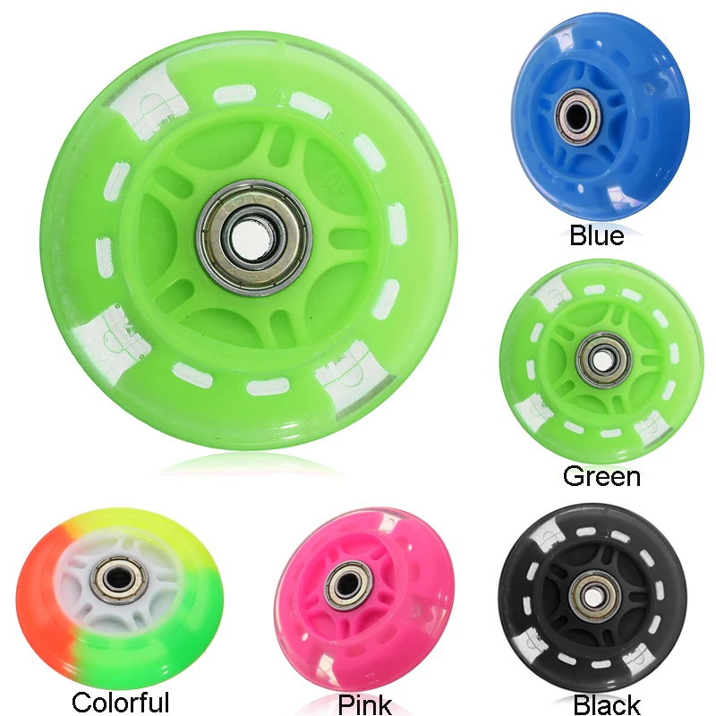 1PC Flash Wheel Mute Wheel For  Flashing Light Car Toy Wheel Children Scooter Wheel Flashing Lighting Wheel Accessories