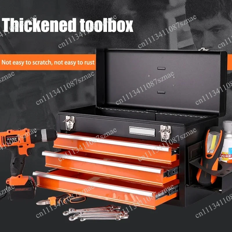 Portable 4-Drawer Tool Storage Box for Car Repair Parts, Home Workshop Storage Cabinet with Drawers for Organization
