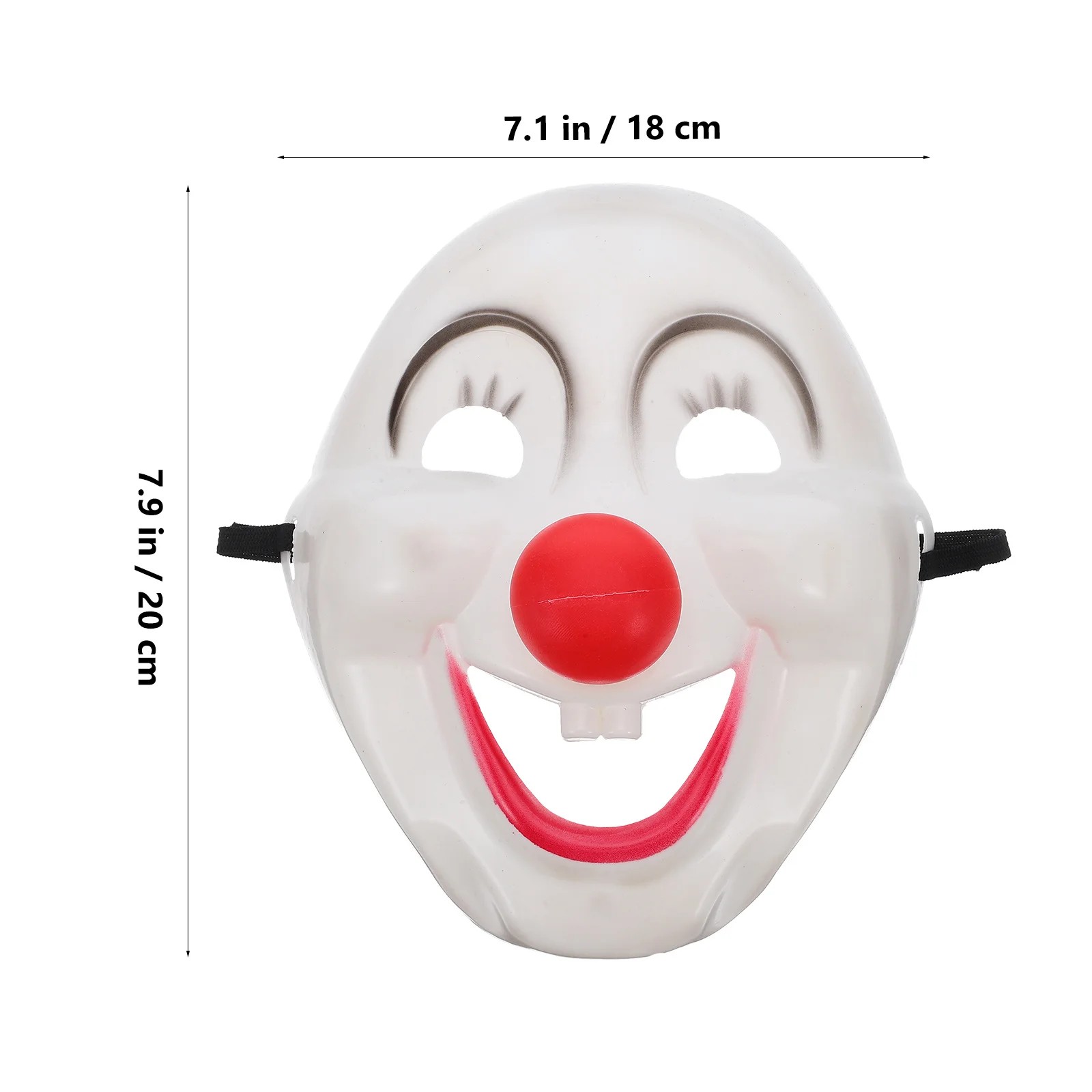 8 szt. Karnawałowych Masek Klauna Zakrywających Całą Twarz z PVC, Akcesoria Imprezowe dla Dorosłych na Maskaradę, Mardi Gras i Halloween