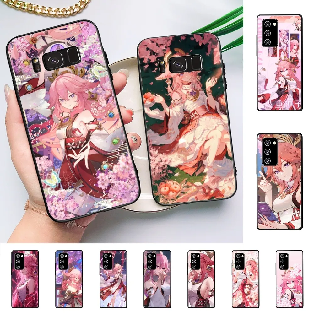 Genshin Impact Yae Miko Phone Case For Samsung Note 8 9 10 20 pro plus lite M 10 11 20 30 21 31 51 A 21 22 42 02 03