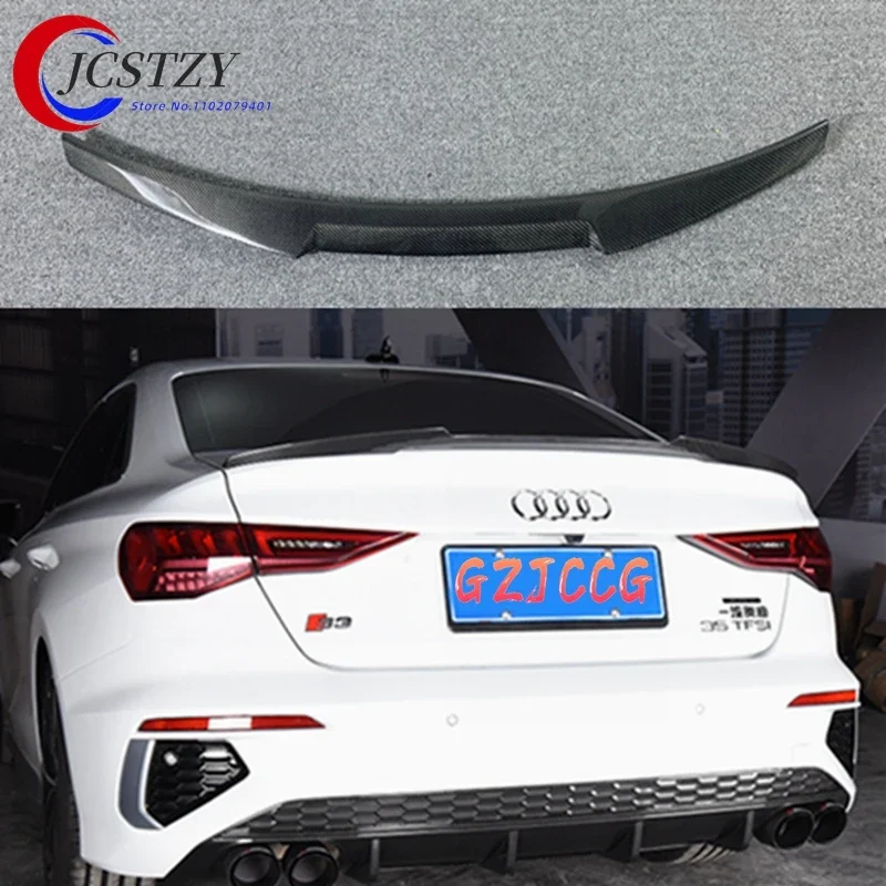M4 Style Rear Boot Spoiler Car Rear Trunk Lip Spoiler Wing Roof Spoiler Cap Tuning For Audi A3 S3 RS3 8V Sedan 2013-2020