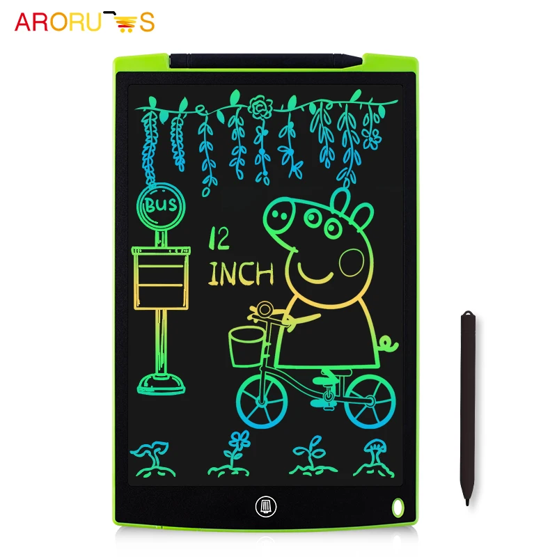 12 Inch LCD Writing Tablet Children's Drawing Board Office Teaching Handwriting Board Graffiti Painting Message Small Blackboard