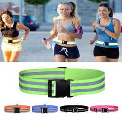 Elastic Waistband Reflective Strips High Visibility Safety Straps Reflective Band Glow Belt for Night Running Walking