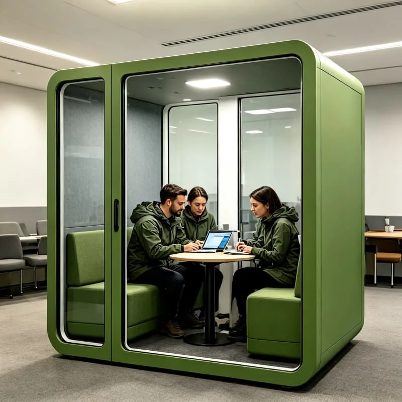 Quiet Booth Soundproof Office Pod Acoustic Phone Cabin for Noise Isolation Focus Work Video Meeting Customized High Quality