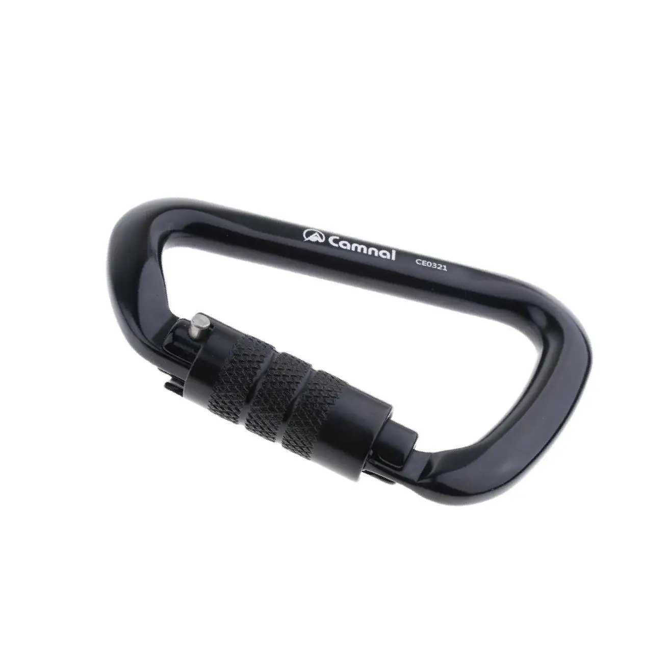 

28KN Aluminum Climbing Mountaineering D Type Carabiner Black Auto Lock