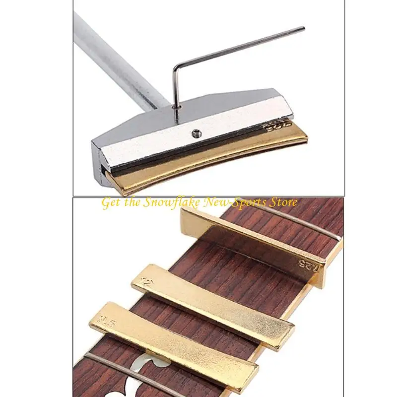 E56D Guitar Bass Fret Press Caul & Fret Inserts with Wrench Fret Install Tool