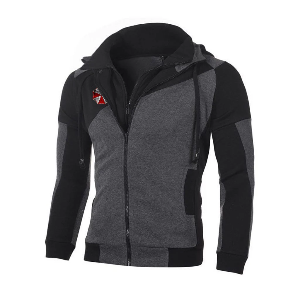 2025 Spring And Autumn Man's Anti Collision Shirt Jacket Umbrella Corporation Graphic Logo Print Daily Streetwear Hoodies Coat