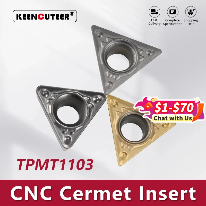 TPMT 110304 -HQ KT60 KT6020 TPMT 110308   Insert en carbure KT60 pour outil de tournage externe Cermet STUPR/L, lame, pièces de tour, coupe CNC