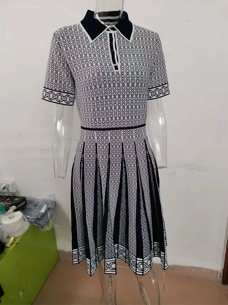 

High-Quality Formal Dress Retro Short Sleeve Elegant Party Dresses For Women 2023 Summer European Fashion Clothing