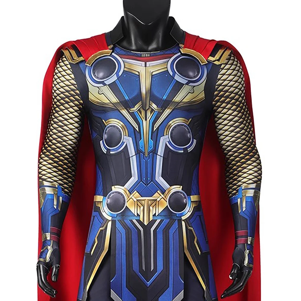 Thor Love and Thunder Cosplay Costume Adult Bodysuit Thor Outfit Cape Halloween Suit - Image 6