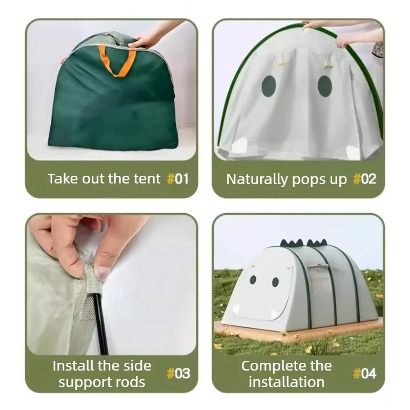 Tenda giocattolo portatile per bambini Tenda per bambini per interni ed esterni Tenda per giochi di sicurezza con finestre in rete traspirante Tenda per casetta da gioco con custodia