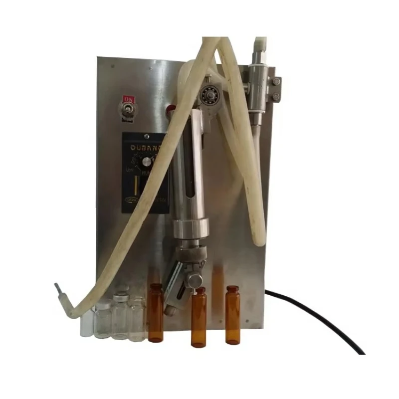 

Semi-automatic volumetric liquid filling machine