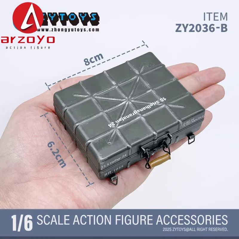 ZY2036 1/6 Scale Grenade กล่องชุด 6pcs Grenades หัวเข็มขัดโลหะทหาร for12'' Action Figure อุปกรณ์เสริม