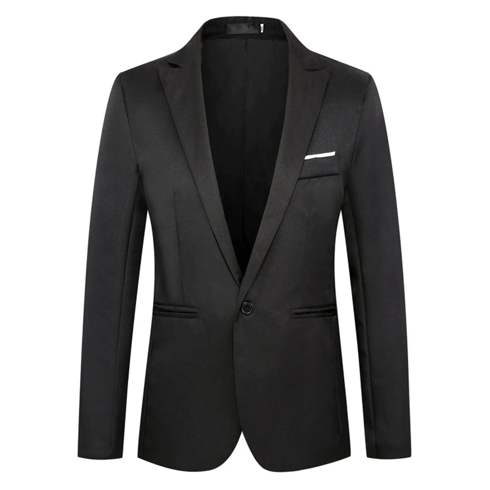 Mens Suit Slim Fit One Button Solid Tuxedo Blazers Jacket Business Suits Wedding Party Homecoming Suits For Men 2024 Hot Sale