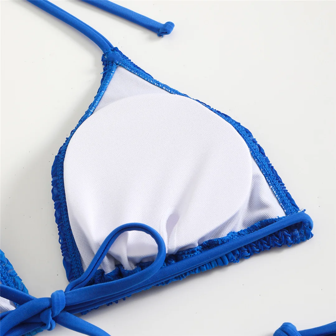 3-teiliger Bikini mit Rock, Neckholder und hohem Beinausschnitt, Damen-Badeanzug, dreiteiliges Bikini-Set, Damen-Bademode, Badeanzug, Schwimmanzug V6506 – Detail 29