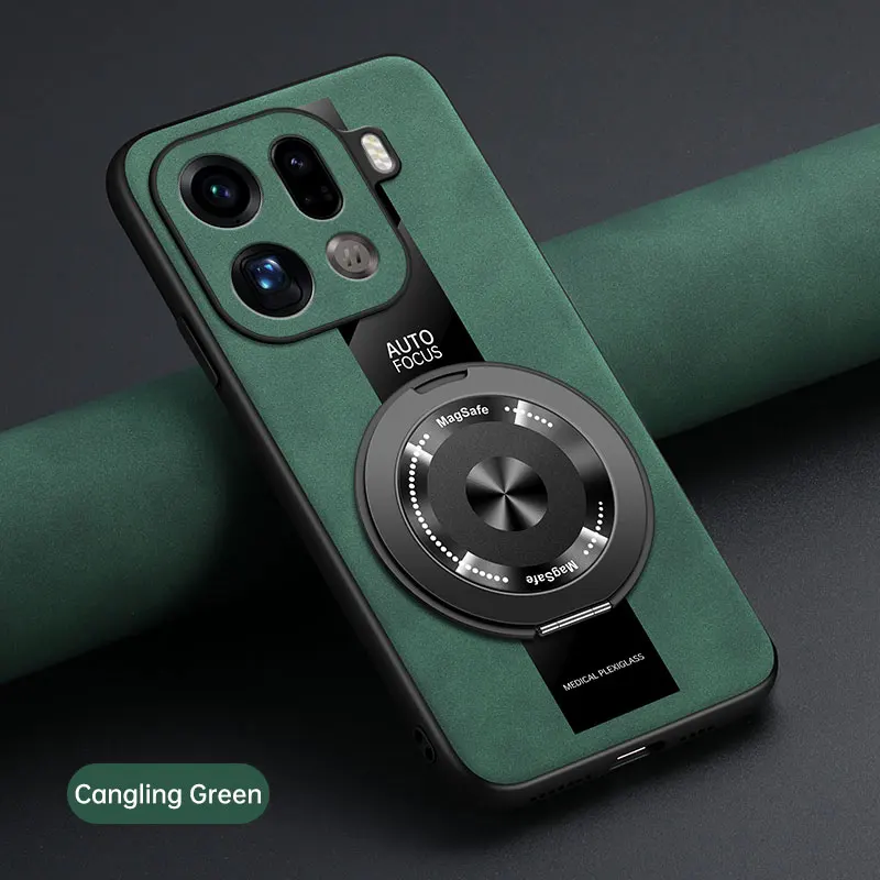 لهاتف OPPO Find X9 Pro X8 حافظة أنيقة 360 ° غطاء دوار من الجلد الفاخر صديق للبشرة ومضاد للسقوط لهاتف OPPO Find X8 Ultra #3