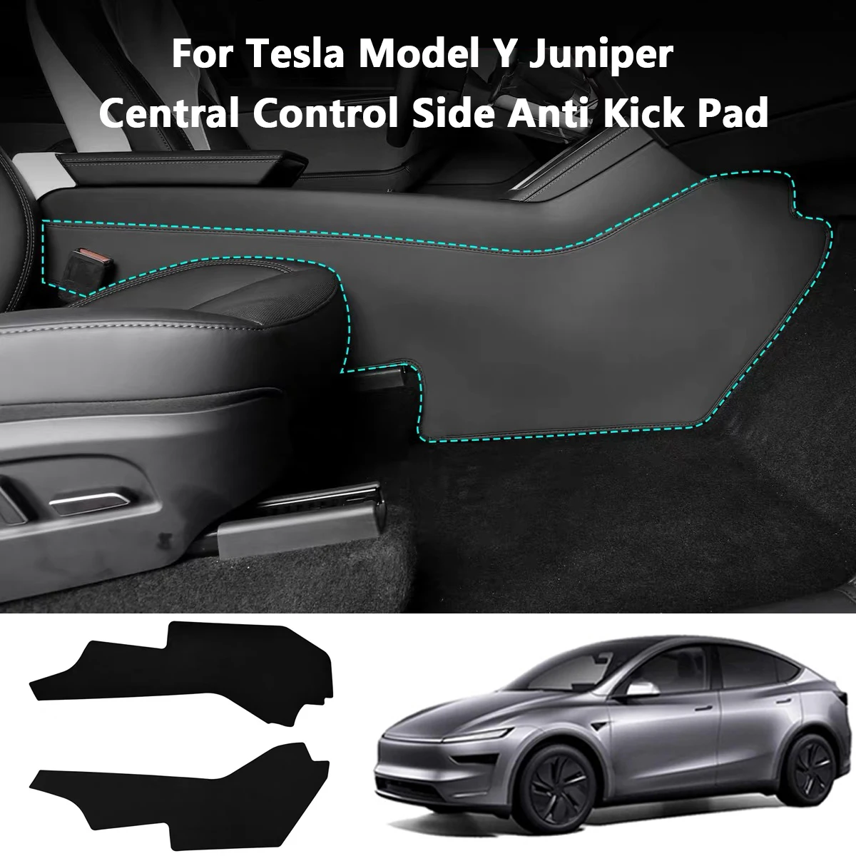 

Для Tesla Model Y Juniper 2025-2026: Расширенная защитная накладка на центральную консоль (от ударов и грязи), кожаный чехол-аксессуар