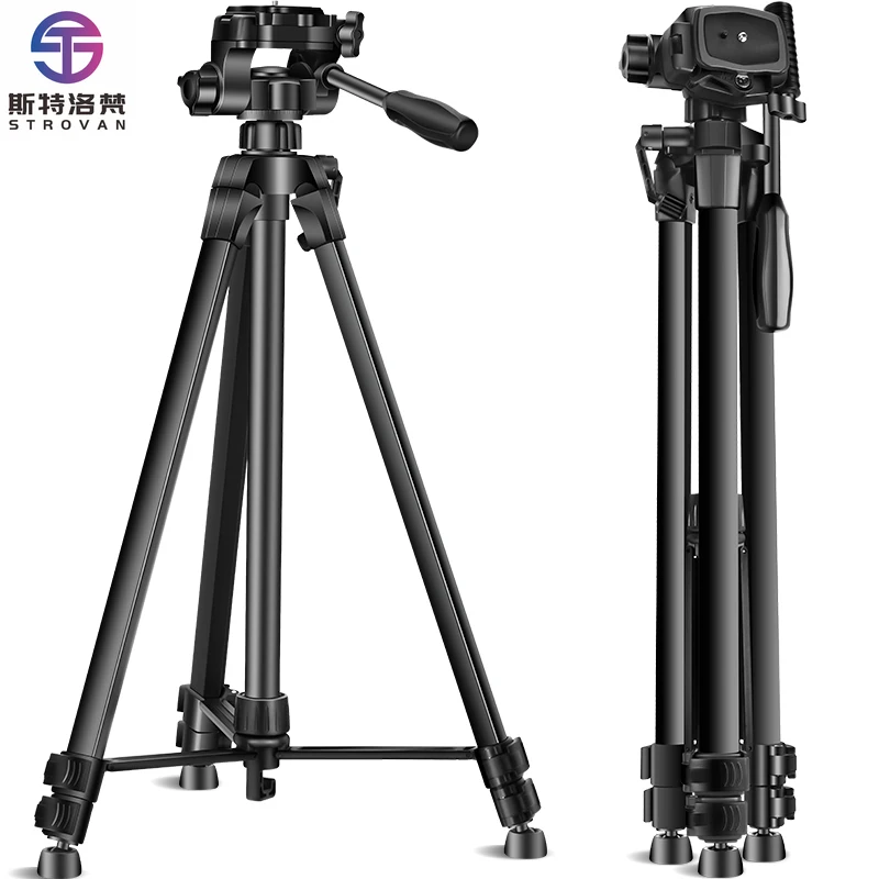 

Q1730 Professional 173CM Video Tripod Fluid Drag Head Kits with Adjustable Grip Head and Heavy Duty Carry Bag