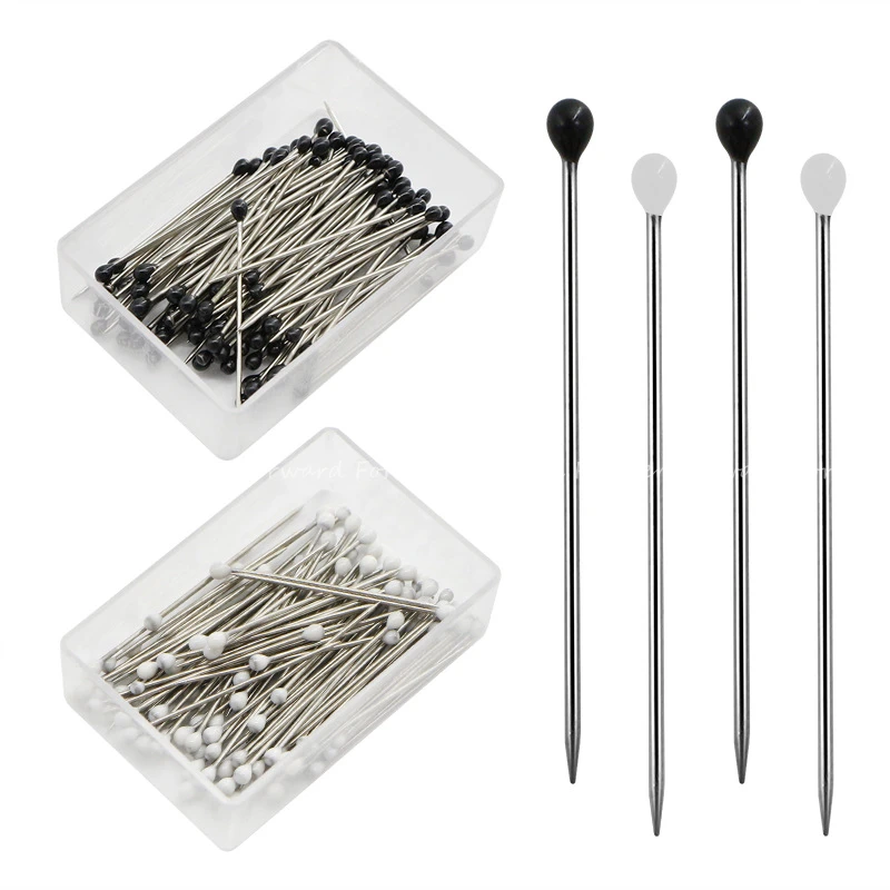 

100pcs Boxed Plastic Head Locating Pins Black And White Colourful DIY Decorative Pins Handmade Fabrics Locating Pins