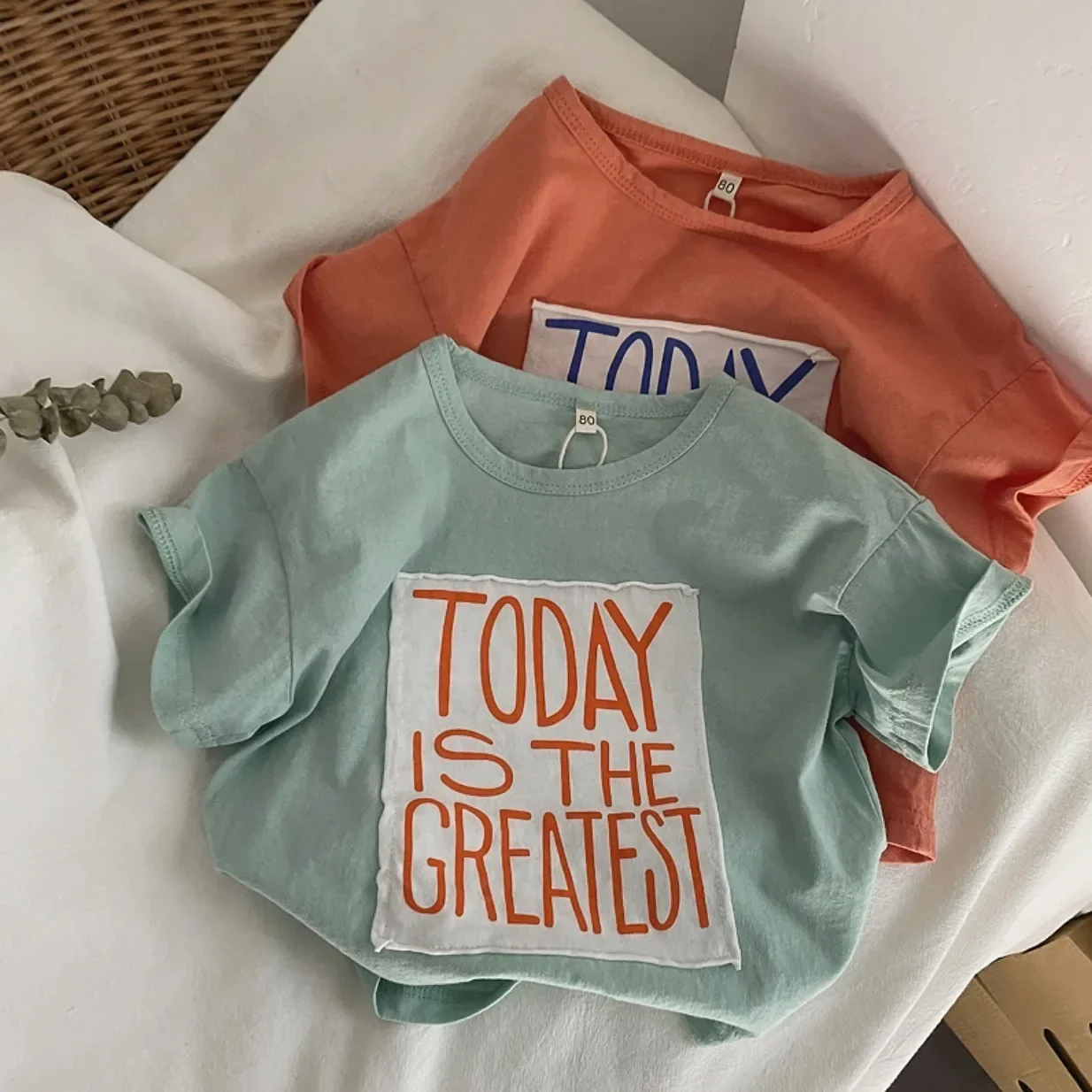 الصيف الأطفال الفتيان تي شيرت القطن إلكتروني المرقعة الرضع طفل الفتيان تيز فضفاضة الياقة المستديرة طفل أطفال بنين قصيرة الأكمام أعلى #1