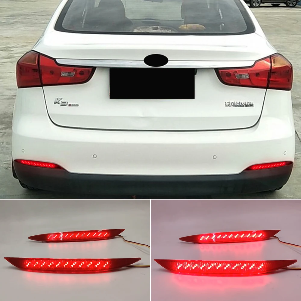 سيارة Led المصد الخلفي عاكس مصباح لكيا K3 سيراتو فورتي 2012 2013 2014 2015 2016 الفرامل ضوء الذيل مصباح الضباب بدوره إشارة