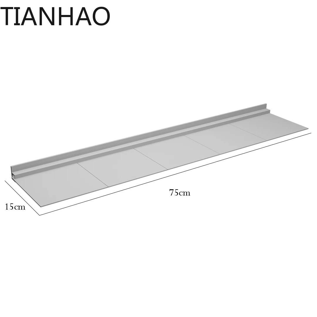 Aluminum Alloy Wall Shelf Foldable Track System Display Rack Minimalist Floating Bookshelf for Small Spaces Expandable Cup Rack