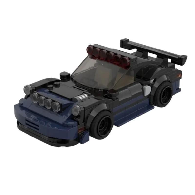 

Строительные блоки из мелких частиц, 286 предметов, винтажная классическая модель гоночного автомобиля с двойными выхлопными трубами, автомобиль MOC, игрушка в подарок для мальчиков