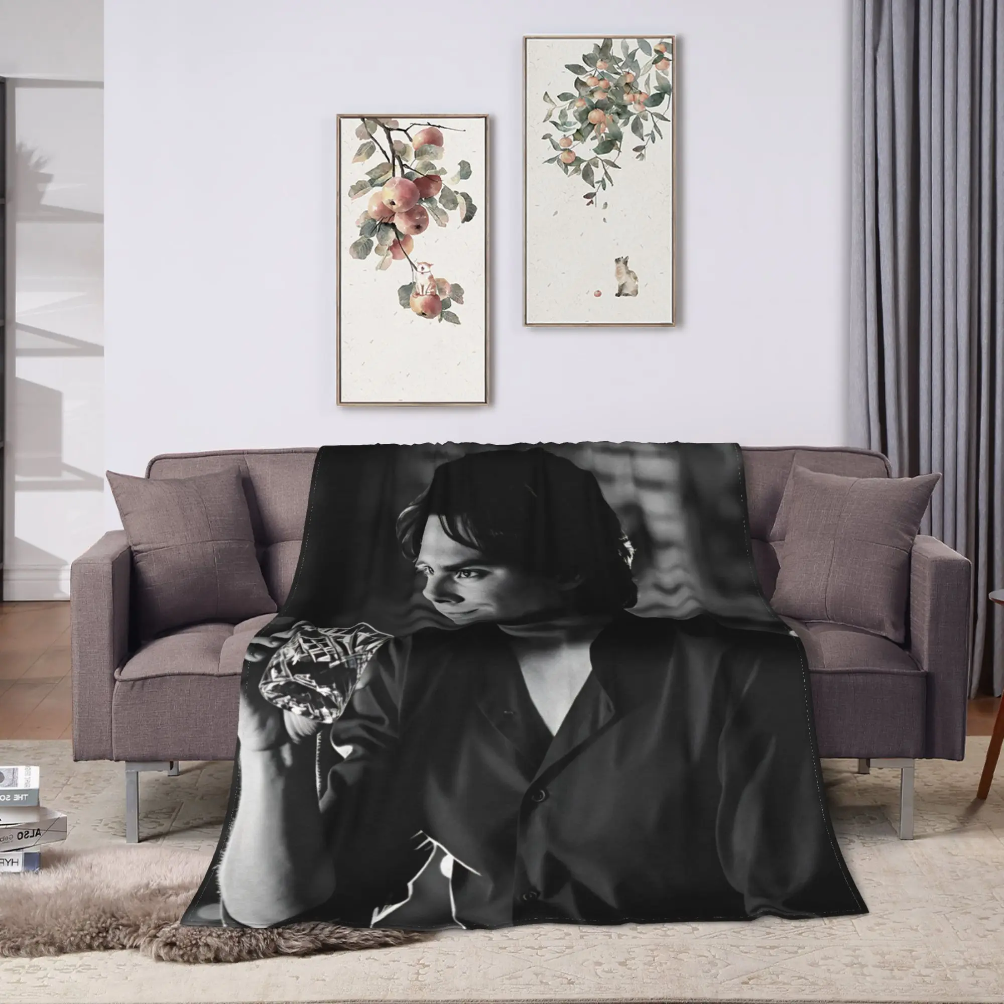 Warm Soft Blankets Travel Office Damon Salvatore Bedding Throws  Flannel Bedspread For Home Decor Novelty Sofa Bed Cover