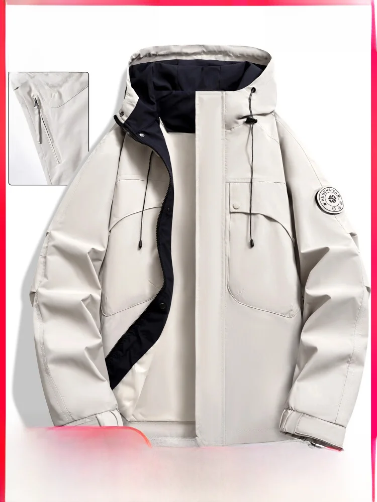 

Мужская рабочая одежда American Sle Jaet, весенне-осенняя уличная футболка, одежда для альпинизма, дышащая ветрозащитная шапка