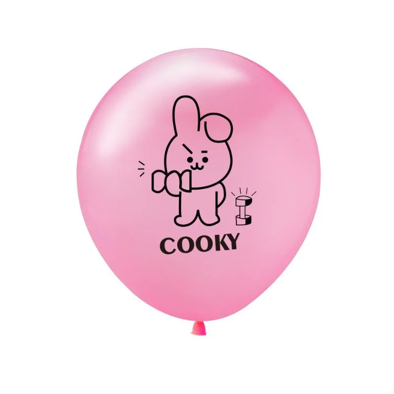 2026 KPOP bt21 theme cartoon idol birthday party venue decoration with balloons and idol-related items view 6