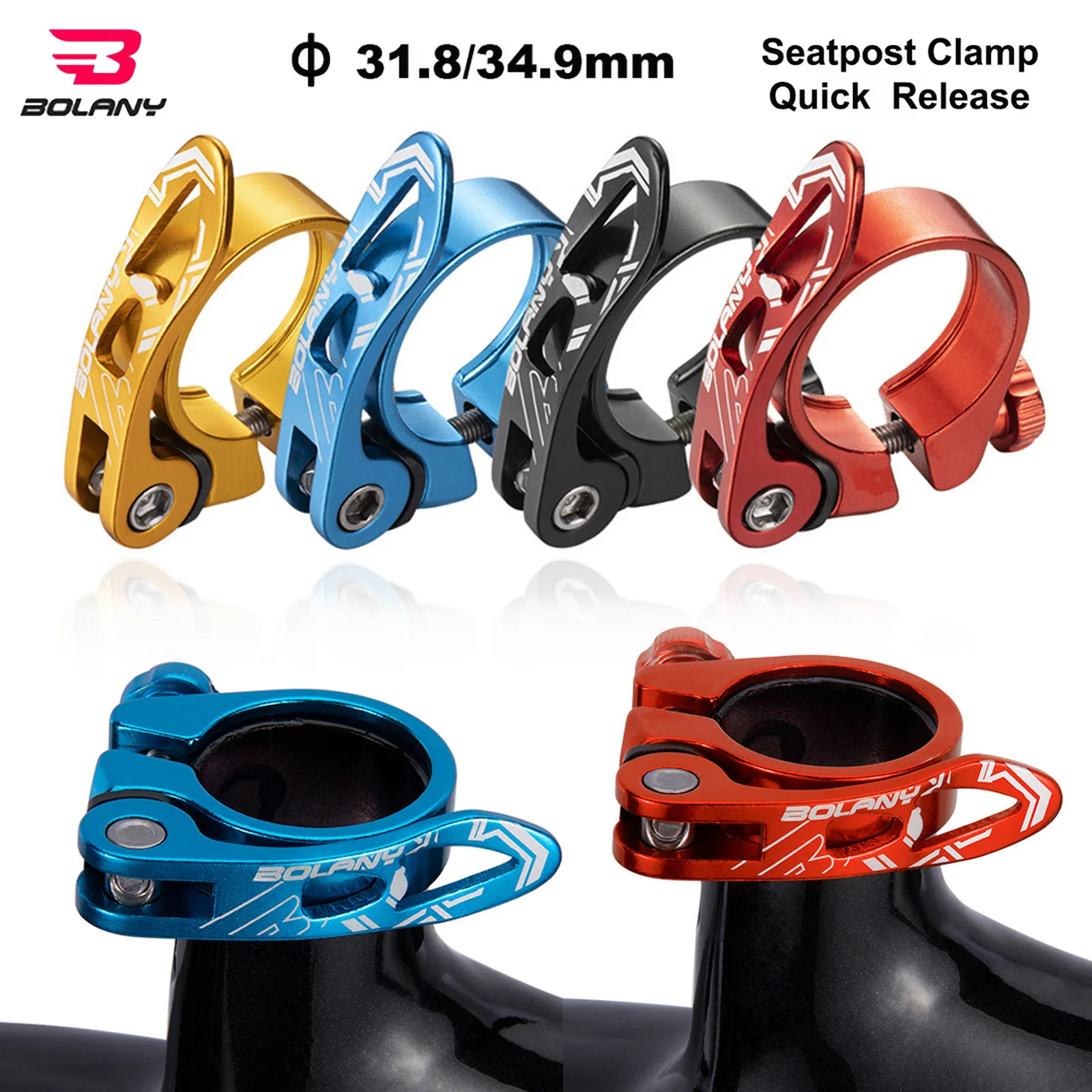 

MTB Bicycle Seat post Clamp 31.8 34.9 quick release seatpost clamp for 27.2 28.6 30.4 30.9 31.6mm Seatpost bike saddle clamp