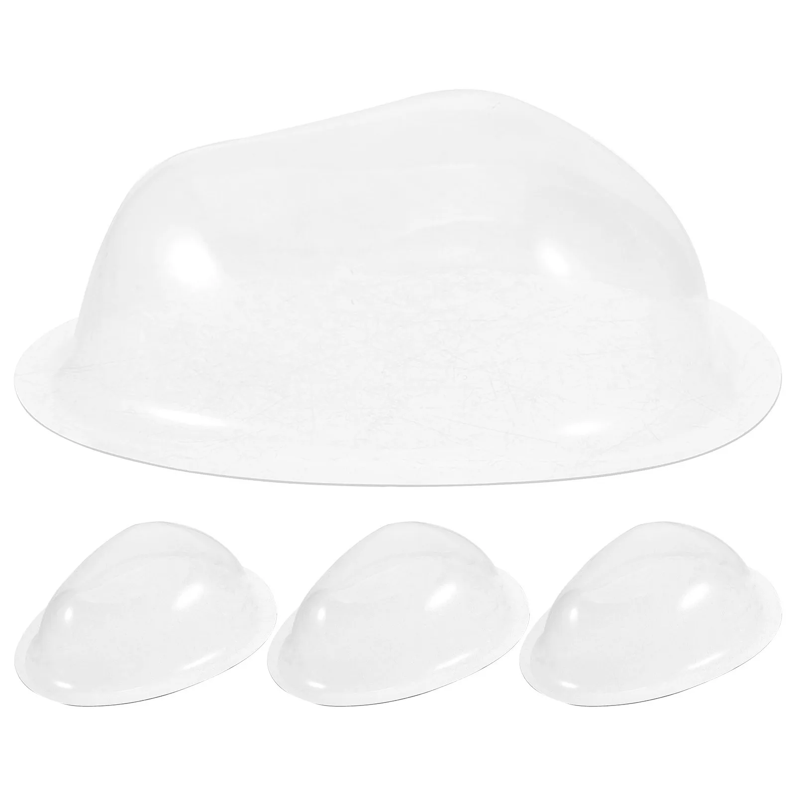 4 pezzi di copertura in plastica per maschera trasparente per protezione Bjd, accessorio per coperture per il viso con display resistente all'usura artigianale fai da te